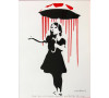 Nola Girl with Umbrella Red Rain and Red Top