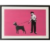 GUARD WITH DOG, PINK