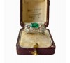 Briliantový prsten se smaragdem 0,75 ct